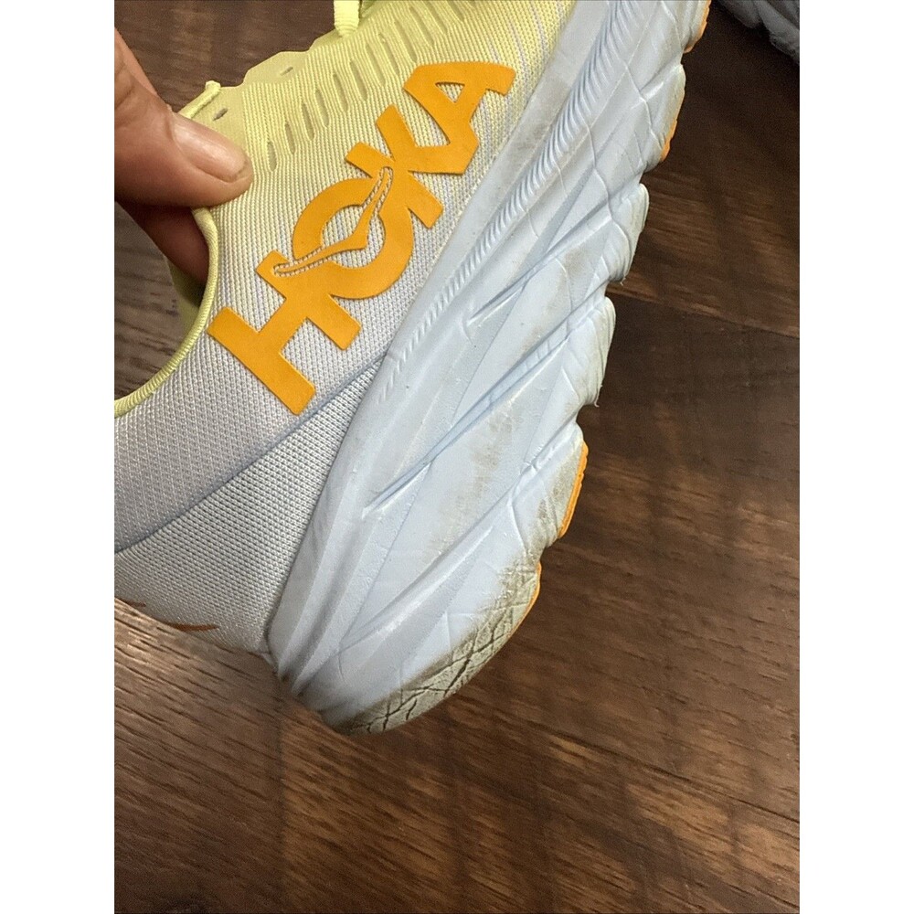 Hoka Rincon 3 Shoes Womens Size 10B Blue Yellow Running Lightweight Mesh 1119396 - Picture 6 of 14